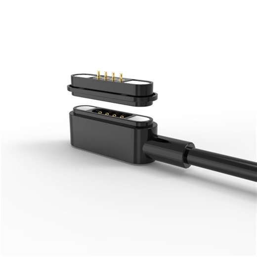 弹簧针磁力充电线 4PIN 磁力连接器 智能电子产品应用