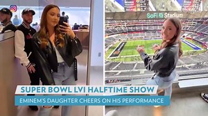 Eminem's Daughter Hailie Jade Supports Dad's Halftime Performance at Super Bowl