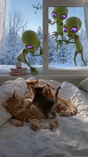 Mama's little kittens #alien #cat