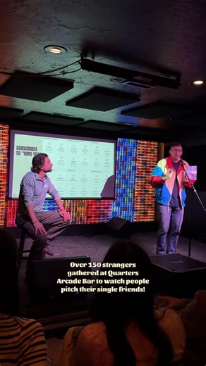 Date My Mate | Pitch your Single Friends on Instagram: "Date My Mate in a singles event where people pitch their single friends with a PowerPoint presentation Follow for deets for the next one and to sign up to present!"