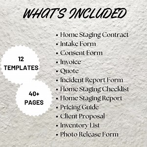 Home Staging Forms Bundle: Editable Real Estate Business Templates (PDF & Word) - Etsy