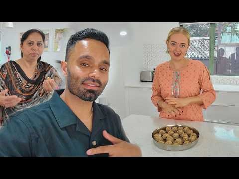 My British Wife Makes TIL KE LADOO! Easy Winter Laddu Recipe