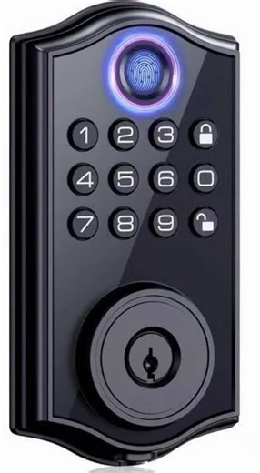 Smart Locks for Front Door,APP Control Keyless Entry Fingerprint Door Lock,Keypad Deadbolt Set with Handle,Easy Installation,Auto-Lock,(Matte Black)