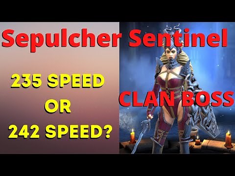 Moving 4 TURNS to the Clan boss's 3 Turns | 235 or 242?? SEPULCHER SENTINEL [Raids Shadow Legends]