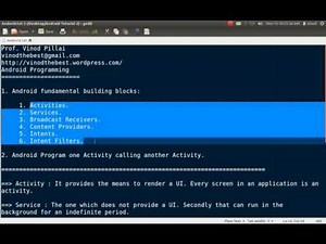 Android Concepts Activity & Intent