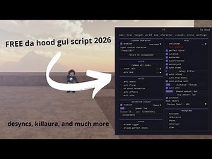 "FREE" da hood gui script 2026, ragebot, desyncs, killaura and much more! (V3)