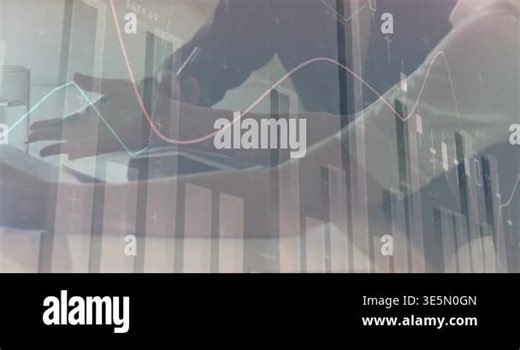Animation of financial data processing over businesses people. global business, finances, data processing and digital interface concept digitally generated video Stock Video Footage - Alamy