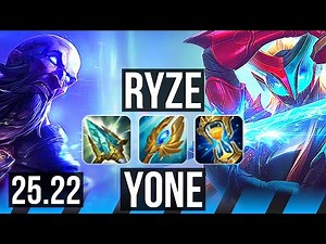 RYZE vs YONE (MID) | Comeback, 46k DMG, Legendary, 12/5/16 | EUW Master | 25.22