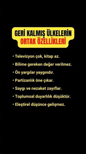 Bir Ülkeyi Gerçekten Geri Bırakan Nedir? #gelişim #toplum #eğitim #kitap #ilim #ahlak