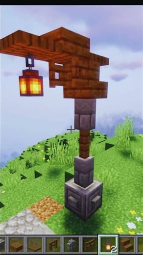 Simple Minecraft lamp post that actually looks GOOD!