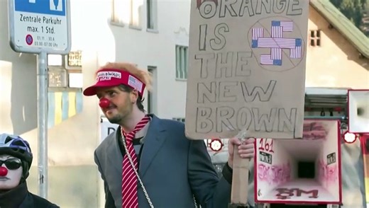 Video. Hundreds protest in Davos against Trump and World Economic Forum