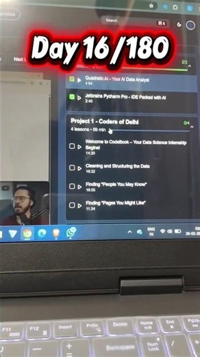 Day 16 of learning Data Science #coding #codewithharry #datascience