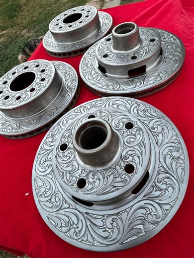 In this video I’m engraving a set of rotors. Let me tell you, this was some tough metal to engrave. I had to go back to the drawing board and mess with with my angles of attack a few times to dial it in. Fortunately I was able to get it done, and they didn’t come out too shabby. As always, many thanks to all who support my artwork and automotive/motorcycle engraving in general. Support is not always financial, likes and shares are appreciated as well. Giving all the glory to God. God bless. 🙏 #