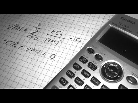 How to calculate NPV and IRR with a financial calculator - Casio FC-200V model