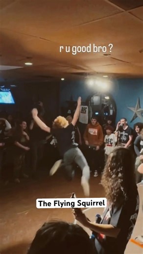 The Flying Squirrel 🐿️ #bandpractice #pit #mosh #stage #dive #stagedive #musician #band #practice