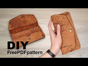Free Pattern⭕️Leather long wallet_tutorial😎✌️آموزش و الگوی رایگان کیف پول