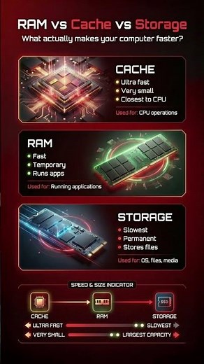 RAM vs Cache vs Storage Explained | PC Performance, Speed & Gaming Upgrade Guide #PCPerformance