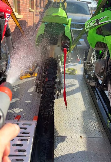 Washing my motorbike