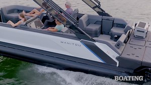 63 reactions | The Explore MAX combines eye-catching design with maximum comfort. Watch more: https://www.boatingmag.com/boats/2024-manitou-explore-24-max-pbbg/ | Boating Magazine | Facebook