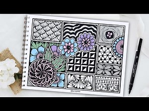 Simple Zentangle patterns || Easy Zentangle Art For Beginners