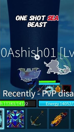 HOW I ONE SHOT SEA BEAST IN BLOX FRUIT #bloxfruits