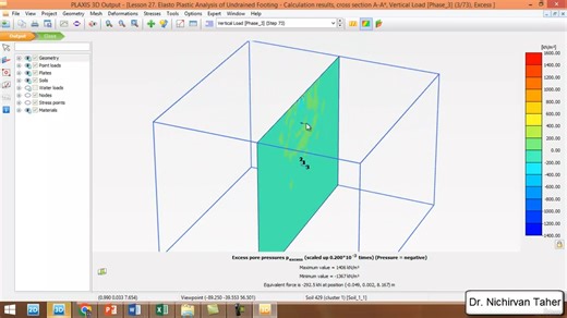 27 -使用PLAXIS 3D对无排水脚进行Elasto塑性分析