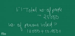 In an election of a municipality, two candidates P and Q stood ... | Filo