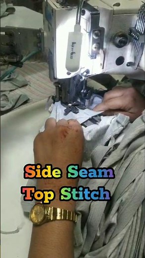 Side Seam Top Stitch by Flat Seam Machine #flatseam #sideseam #topstitch #topstitching #boxer