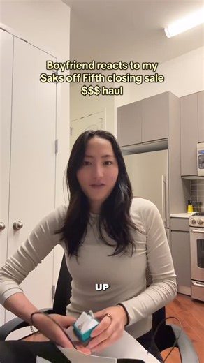 maggie z | sf x nyc on Instagram: "I really should’ve gone home after the first purchase 🤡 Tell me it was a good buy please lmao Saks Off Fifth in nyc closing sale until the 31st! I went today (the 27th) and all merchandise is 90% off the lowest ticketed price and there’s basically no clothes/ shoes left at all. Jewelry is 80% off its retail price and an extra 20% off on top. #saksofffifth #newyorkcity #designersamplesale #shoppinghaul #boyfriendreacts"