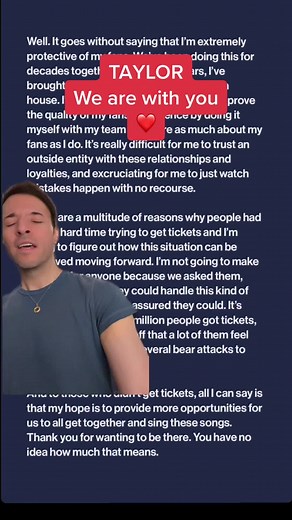 Taylor’s official post about the Ticketmaster problem #swifttok #taylorswift #swifties #tsmidnights