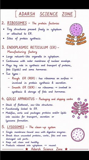 Cell organelle and their function... #adarshsciencezone