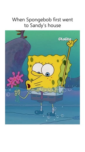 Lola on Instagram: "🐿 Interesting Fact: SpongeBob SquarePants (Season 1, Episode 2 – “Tea at the Treedome”) — This segment marks the very first time SpongeBob meets and befriends Sandy Cheeks, the Texas-born squirrel who lives in an air-filled dome under the sea. The entire premise of the scene hinges on SpongeBob’s crippling politeness and his refusal to admit he needs water to survive, leading to his comical dehydration. This episode brilliantly established one of the series’ core running gag