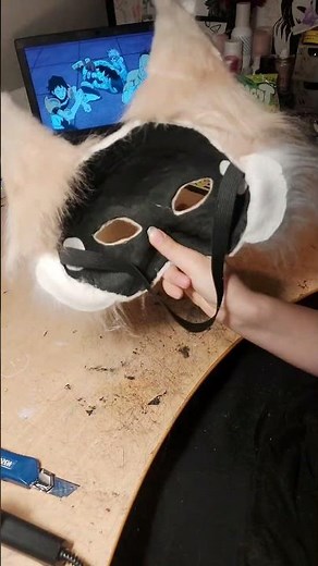 how to make removable eyes, how to make a therian mask #therian #therianmask #theriangear #furry