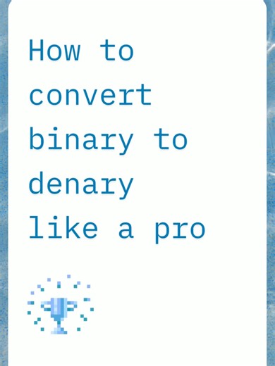 how to convert 8-bit binary to denary (decimal) #gcsecomputing #computerscience #binarycode