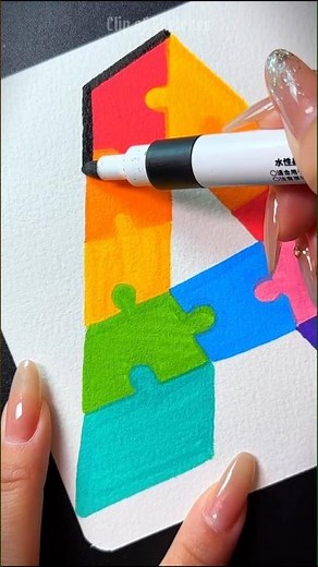 Drawing Puzzle Pieces Step-by-Step | Easy Puzzle Art Tutorial