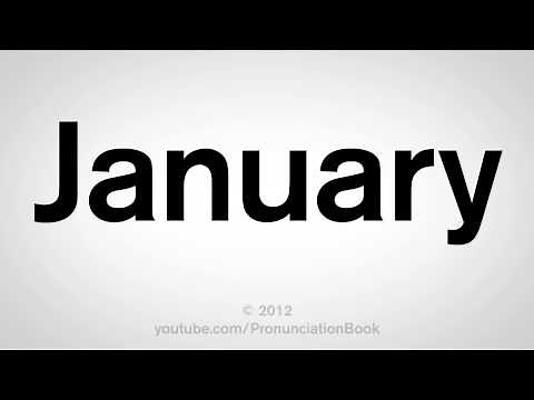 How to Say January