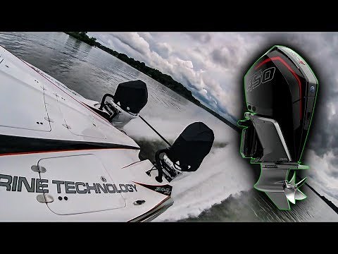 Mercury Racing 450R Outboard Testing on MTI 340X Cat