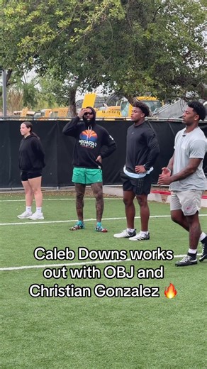 Caleb Downs Trains with OBJ and Christian Gonzalez