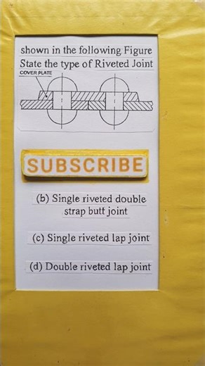 Identify the name of a riveted joint shown in which two plates are joined with a strap placed above.