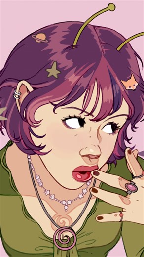 rae solomon🍒 on Instagram: "pfp commission for @miaomeds !! (my commissions are currently closed, but I’ll be reopening them sometime in February so keep an eye out if you’re interested :3 ) #artreels #illustration #illustrator #portraitillustration #portraitart #fyp #digitalart"