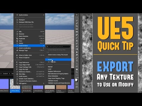 UE5 Quick Tip 40: Export Any Texture Out of UE5 to Use and Modify