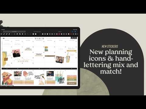 Digital Planning Sticker Release // Digital Planning Hand Lettering stickers