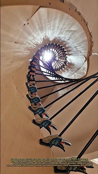 Genius Way to Build a Perfect Curved Staircase