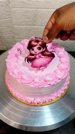 Easy Baby Girl Cake Design #shorts #babygirl #birthday #cake #youtube #food