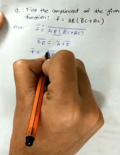 Boolean Algebra Minimization Practice-11 | How to Find Compliment Of Given Boolean Expression