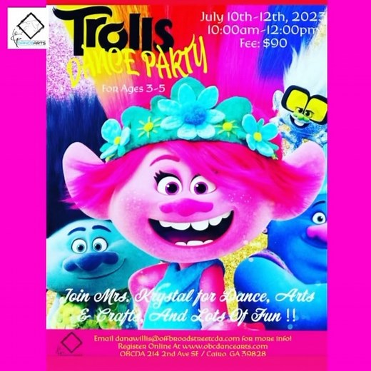Who’s ready to ROCK? 落 Our Trolls Dance Party starts tomorrow. Join us…the more trolls the merrier!!! Register online at www.obcdancearts.com under the Come Dance With Us link!! Grab your bestie and Let’s Dance!!! | The Southern Dance Collective, LLC & The FIRM Dance Co. | Facebook