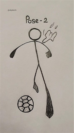 how to draw soccer poses #art #sketching #shorts #skyketch