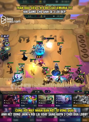 Trận Đấu Siêu C.hó Đỏ Của Lemuria Khi Game Cho Anh 3 Nâng Cấp Cực Đẹp - Anh Hết Dùng Jhin 4 Sao Rồi Lại Bán Xoay Sang Kayn 3 Sao Chơi Đùa Lobby | CAFE NHÂN PHẨM