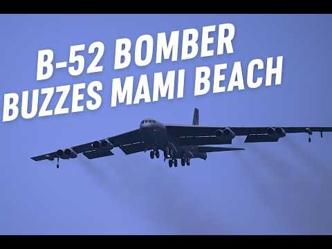 Massive B-52 Stratofortress Stuns Miami – Closest Flyby Ever at Air & Sea Show!