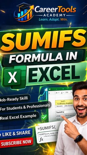 👉 “SUMIFS in 30 Seconds 🔥Excel Trick You Must Know! #excel #trending #sumifs #googlesheets #sumif